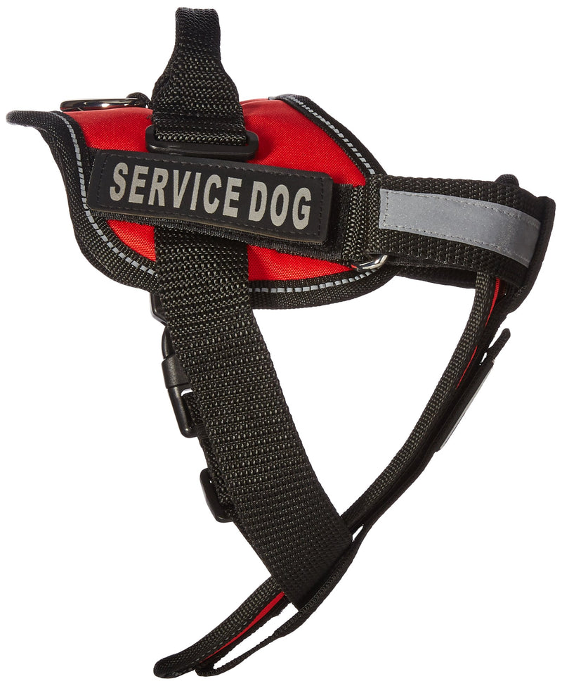 [Australia] - Dogline Unimax Service Dog Harness Vest With Removable Service Dog Patches Adjustable Straps Breathable Neoprene For Medical Identification Training Dogs Girth 22" to 30" Red 