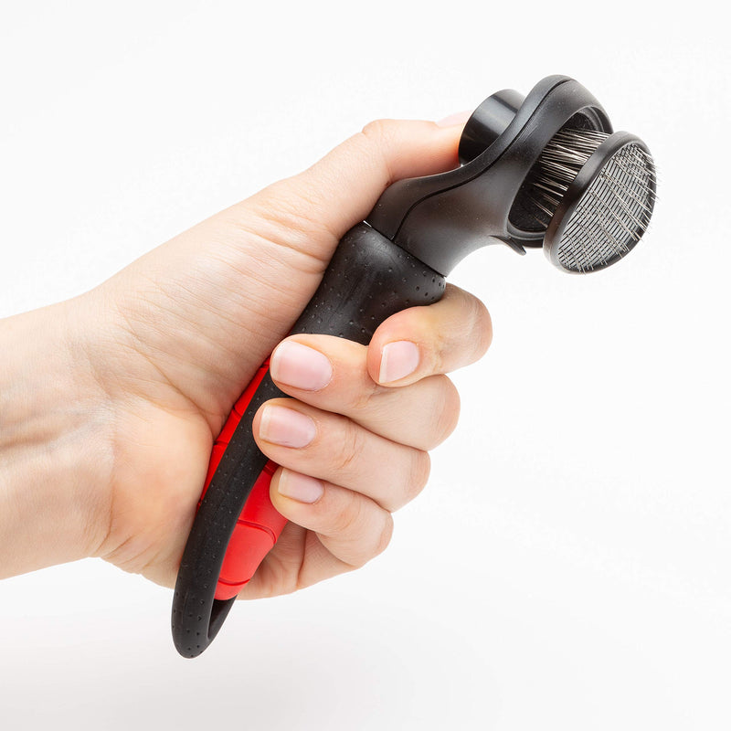 Mikki Dog, Cat, Puppy Grooming Slicker Brush -Easy Self Clean -for Knots, Tangles -Sml-Med Pet-Small - PawsPlanet Australia