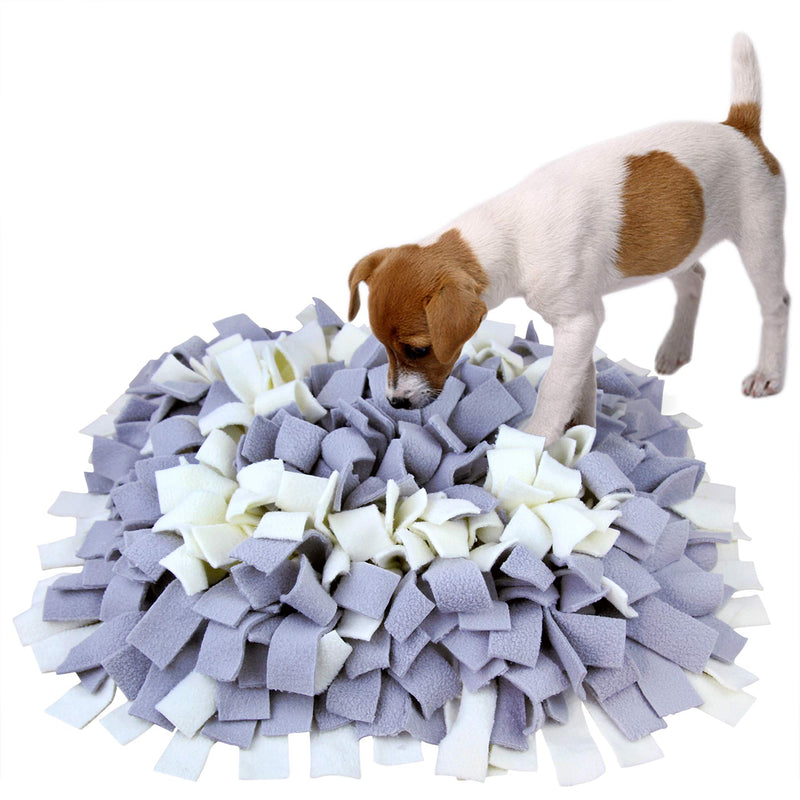 AK KYC Snuffle Mat Dogs Nosework Slow Feeding Training Play Puppy Cat Interactive Puzzle Toys Funny Foldable Blanket Gray&White - PawsPlanet Australia