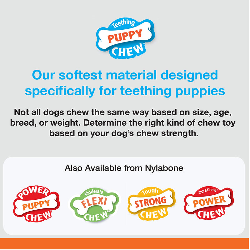 [Australia] - Nylabone Classic Puppy Chew Flavored Durable Dog Chew Toy 2 count X-Small/Petite - Up to 15 lbs X-Small/Petite - Up to 15 lbs. 