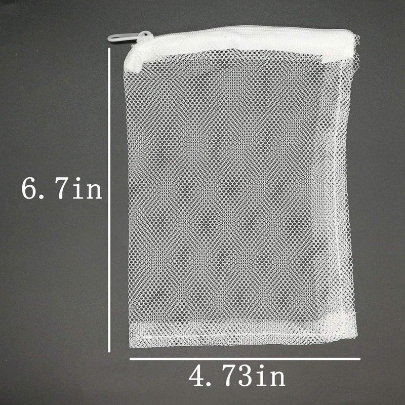 [Australia] - BCQLI 20Pcs Aquarium Filter Media Bag Nylon Mesh Bag Net Bag Zipper,4.7 x 6.7 inch,Plastic Zipper 