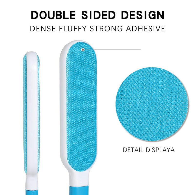 [Australia] - YzrlsyPet Hair Remover Brush-Upgraded Version of Pet Hair Removal Brush,-efficient Double-Sided Brush with Automatic Cleaning Base-Suitable for Clothing -Sofas-Carpets- Furniture-Car Seats 