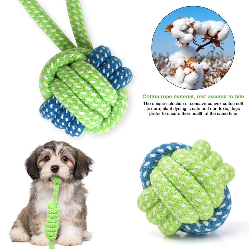 Puppy Dog Rope Toy Cotton Chew Rope Ball Toy for Teething 4 Pack Tough Chew Toy for Small Medium Breed Dogs Puppy Teeth Cleaning Chewer Toy Indestructible Chew Toy Brown - PawsPlanet Australia