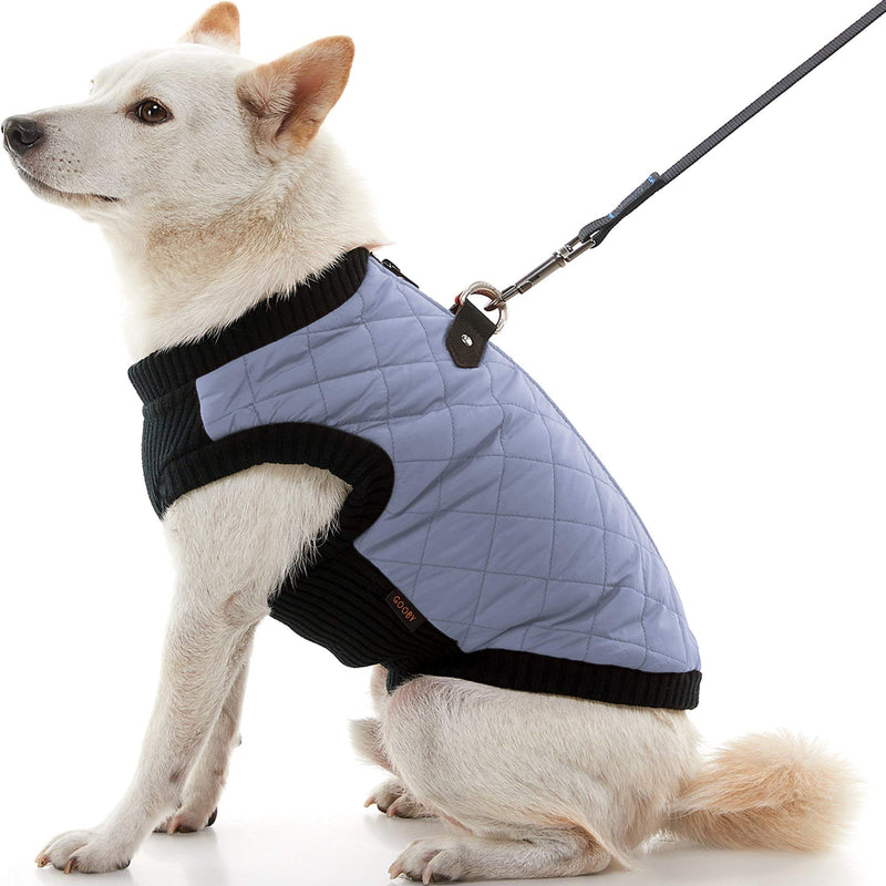 Gooby Fashion Dog Vest - Small Dog Sweater Bomber Dog Jacket Coat with D Ring Leash and Zipper Closure - Dog Clothes for Small Dogs Girl or Boy for Indoor and Outdoor Use X-Small chest (~10.25") Gray - PawsPlanet Australia
