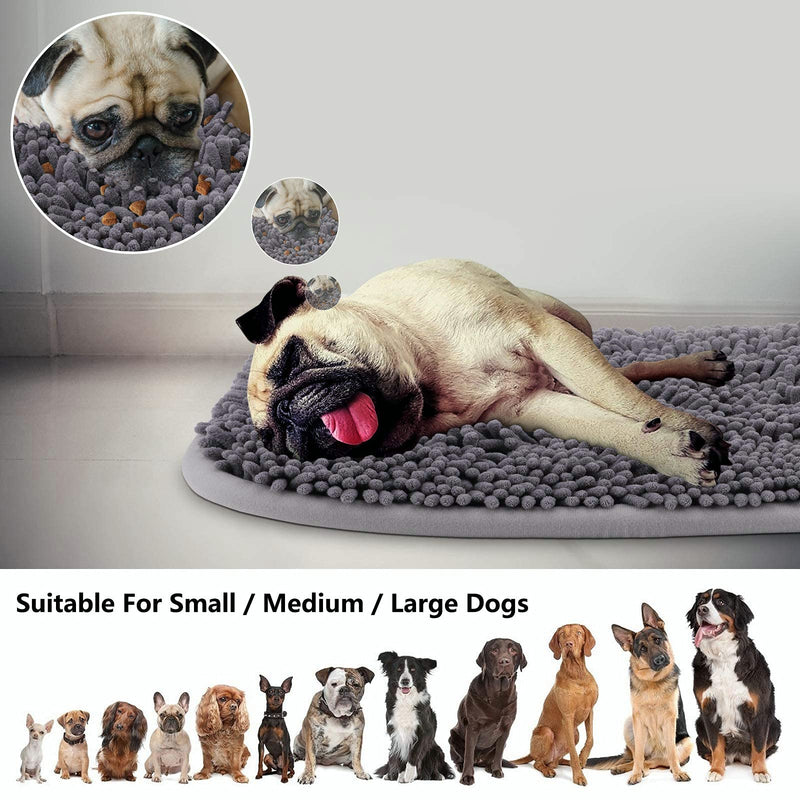 MODEHUAYING Pet Snuffle Feeding Mat (17" x 21"), Dogs Treat Dispenser, Encourages Natural Foraging Skills for Dogs, Interactive Game for Boredom, Durable and Machine Washable, With Suction Cup - PawsPlanet Australia