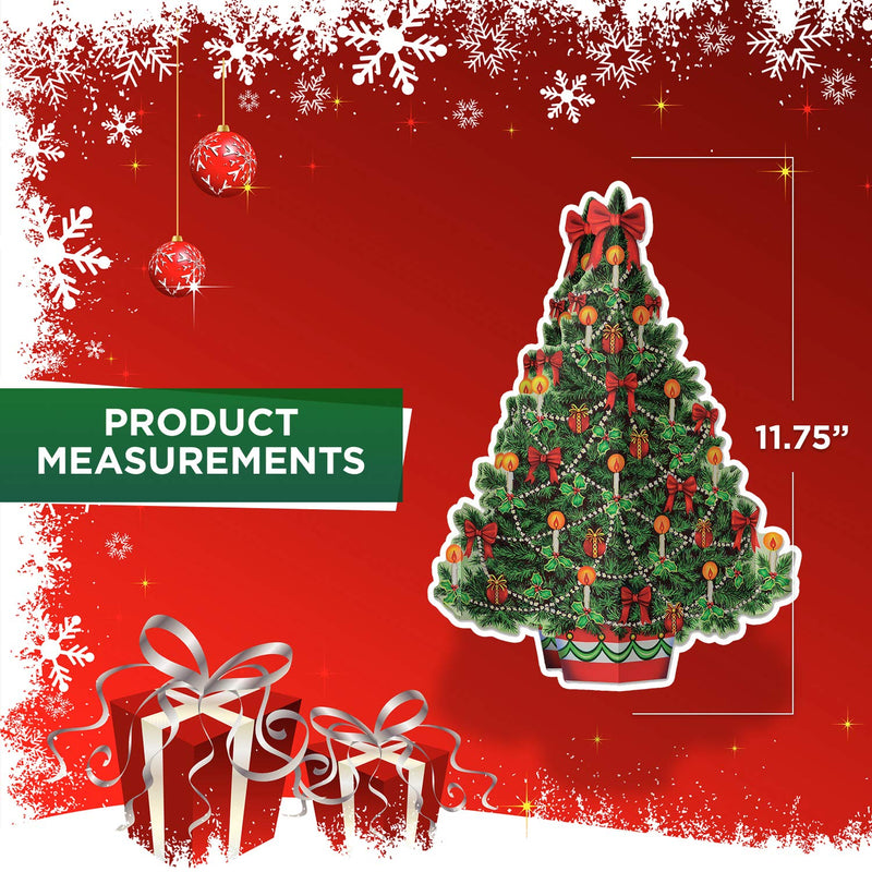 Beistle 3-D Christmas Tree Centerpiece, 11 3/4-Inch (Three Pack) - PawsPlanet Australia