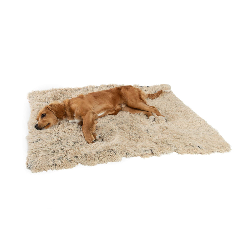 [Australia] - Best Friends by Sheri Luxury Shag Dog & Cat Throw Blanket 30x40, Taupe, Matching Donut Shag Cuddler Bed, Multi-Use, Mat, Sofa Cover, Warming 