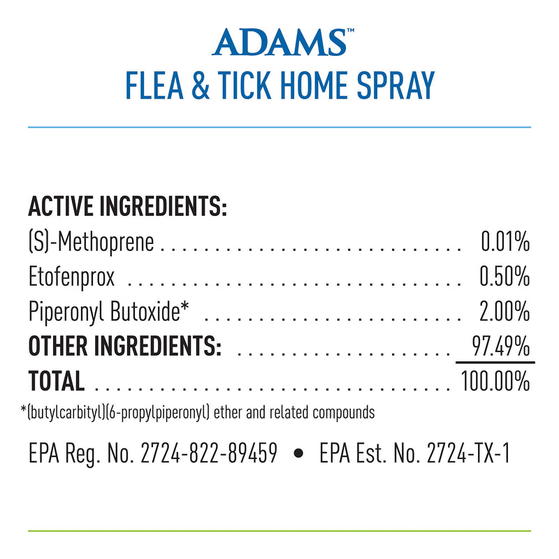 Adams Flea and Tick Home Spray, 24 Ounce - PawsPlanet Australia