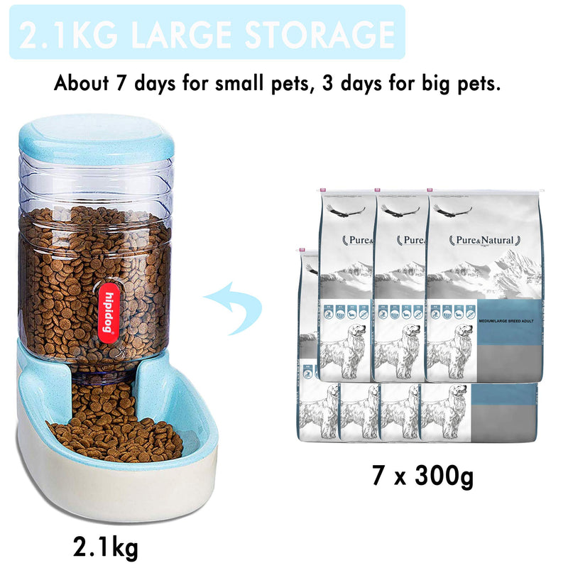 Automatic Pet Feeder Small&Medium Pets Automatic Food Feeder and Waterer Set 3.8L, Travel Supply Feeder and Water Dispenser for Dogs Cats Pets Animals blue - PawsPlanet Australia