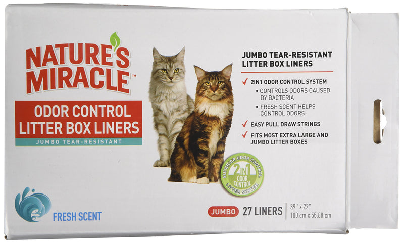 [Australia] - Nature's Miracle Odor Control Jumbo Litter Box Liners 27 Count 