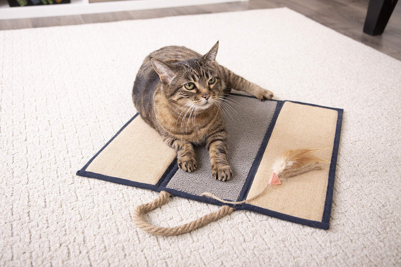 [Australia] - SmartyKat Clever Claws Hanging Or Mat Cat Scratcher, Brown and Grey,Large 