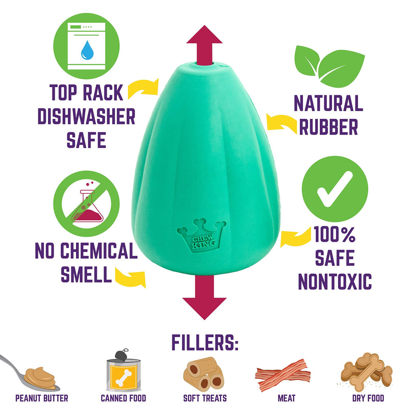 Chew King Premium Treat Dog Toy, Extremely Durable Natural Rubber Toy, Filler Toy, Pack of 2 Large - 2 pack - PawsPlanet Australia
