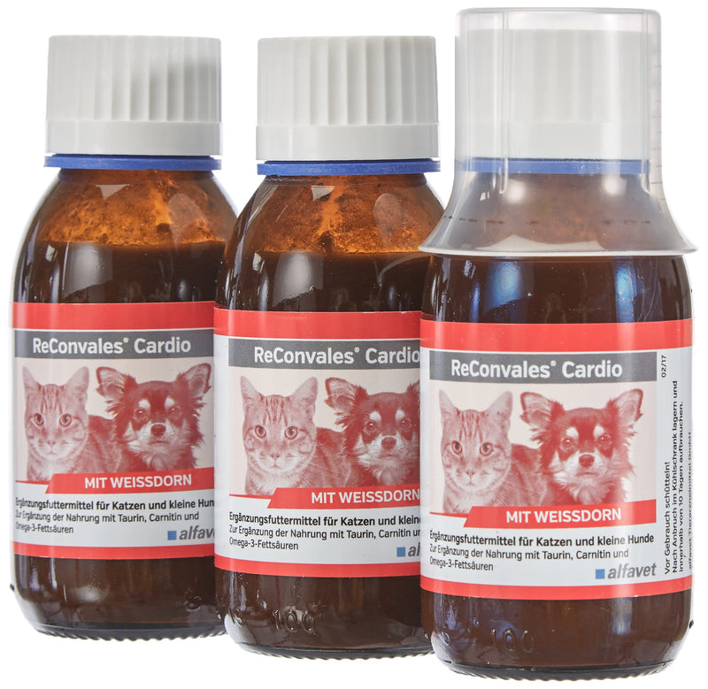 alfavet ReConvales Cardio to support the heart function of cats and dogs, supplementary food with carnitine, 3 x 90ml bottles - PawsPlanet Australia