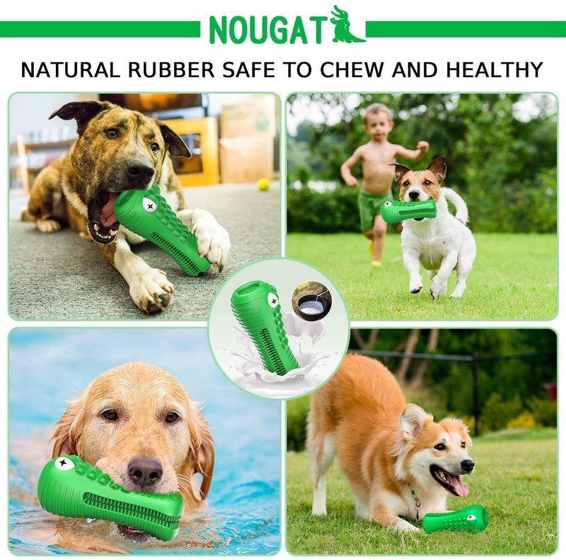 Dog Toys for Aggressive Chewers Large Breed, Squeaky Dog Toys for Medium Large Dogs, 100% Natural Rubber… (crocodile) - PawsPlanet Australia