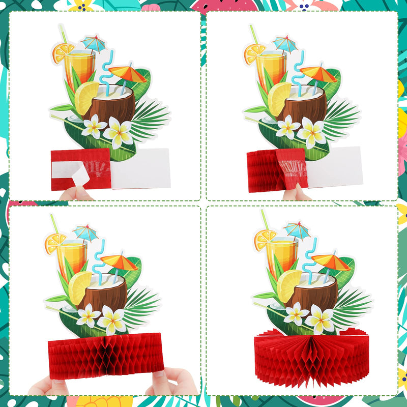 9 Pieces Hawaii Honeycomb Centerpieces Hawaii Theme Party Decoration Hawaii Cakes Balls Table Toppers Hawaii Paper Centerpiece Signs for Dinosaur 3D Table Decorations, 6.9 x 8.5 Inches - PawsPlanet Australia