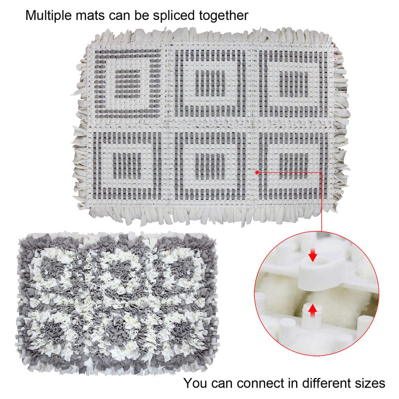 AK KYC Snuffle Mat Dogs Nosework Slow Feeding Training Play Puppy Cat Interactive Puzzle Toys Funny Foldable Blanket Gray&White - PawsPlanet Australia