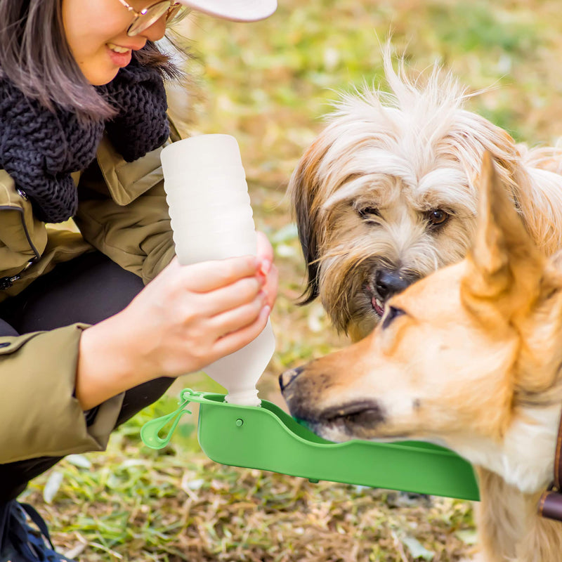 Pet Mania - 2 Portable Dog Water Bottle and Drinking Bowl Travel Sets - 750ml - PawsPlanet Australia