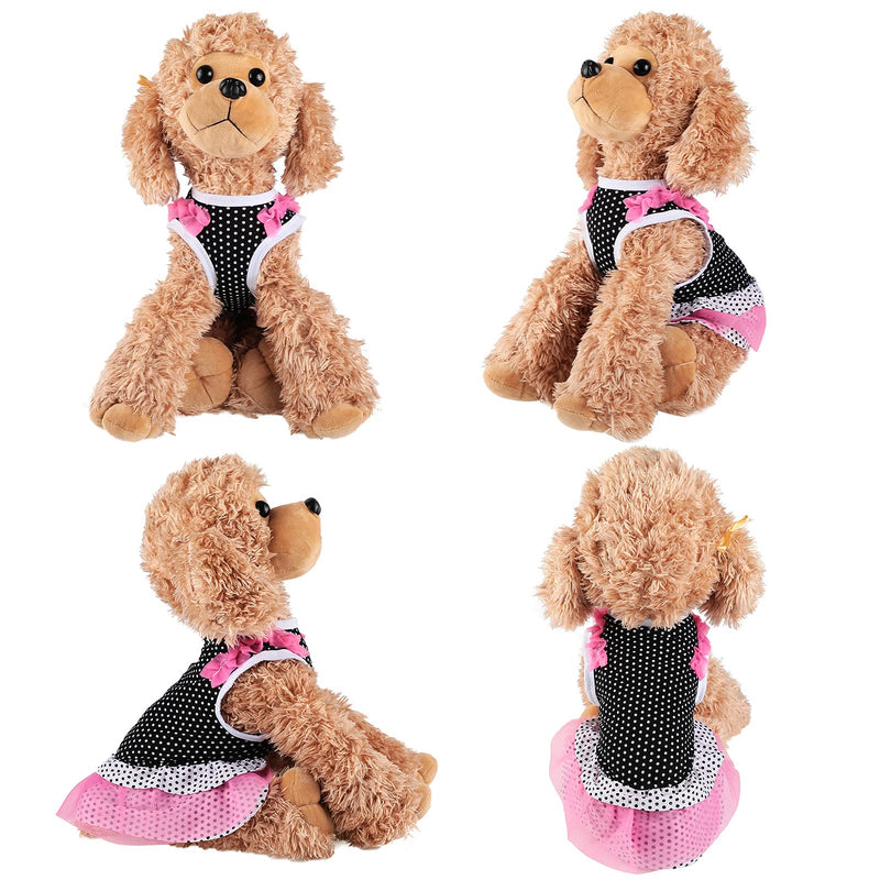 2 Pieces Dog Dot Dress Princess Puppy Adorable Skirt Pet Tutu Dress Party Apparel Clothes Doggie Outfits for Small Dogs Cats (Small) - PawsPlanet Australia