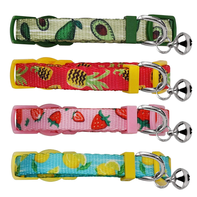 azuza Cat Kitten Collar Breakaway with Bell Quick Release Safe Buckle Adjustable Cat Kitten Collar Kitten Collar ( 6“-8”) - PawsPlanet Australia
