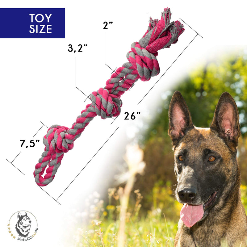 Dog Toys for Aggressive Chewers - 1 Nearly Indestructible Dog Toy - Large Dog Toys - Durable Heavy Duty Dog Toys - Dog Chew Toys - Rope Dog Toy - Tug of War Dog Toy for Large Breed - Tough Dog Toys - PawsPlanet Australia