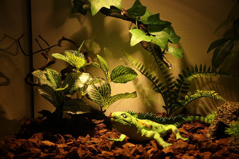 AQUA KT Reptile Terrarium Forest Tree with Plant Leaves for Amphibian Habitat Décor Lizard Snake Turtle Supplies - PawsPlanet Australia