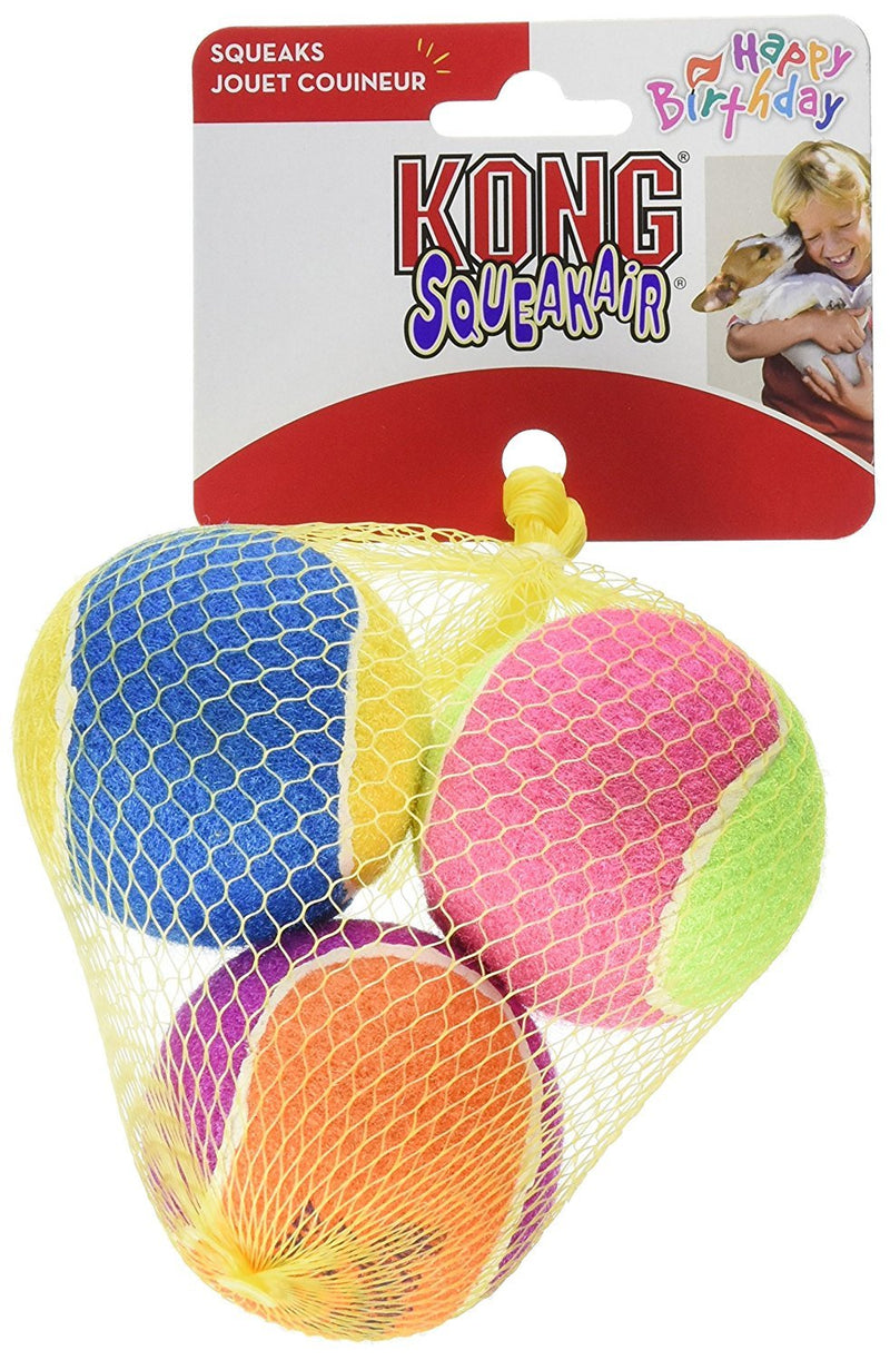 KONG Birthday Squeakair Balls | Medium (6 Balls) 6 Balls - PawsPlanet Australia