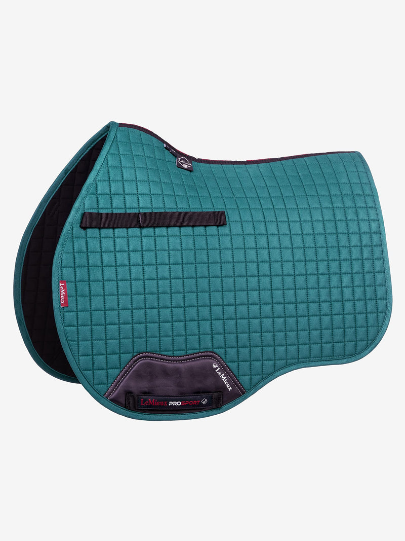 LeMieux Suede GP Square Saddle Pad - Horse Riding Dressage with Soft Bamboo Lining - Sweat Absorbing and Comfortable S/M Peacock - PawsPlanet Australia