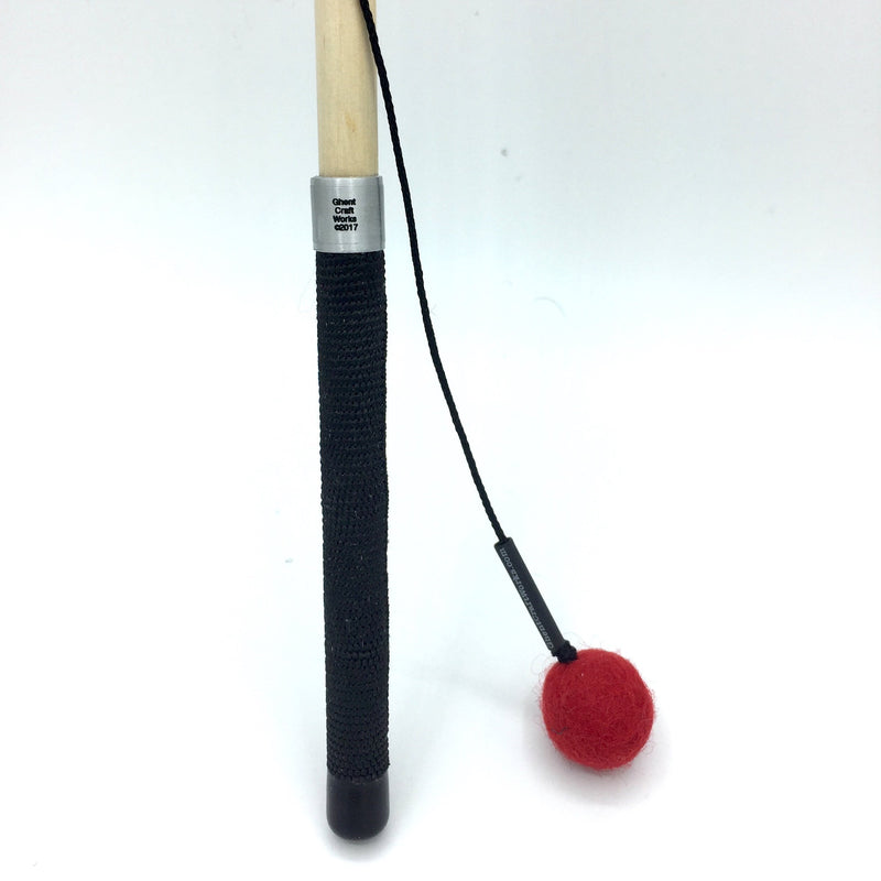 [Australia] - Ghent Craft Works Designer Cat Toy Wand with 100% Wool Felt Ball, M1 Red Dot Revenge for Cats 