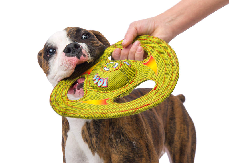 Hartz Tuff Stuff Toss Around Plush Frisbee Flyer Dog Toy - Medium/Large - PawsPlanet Australia