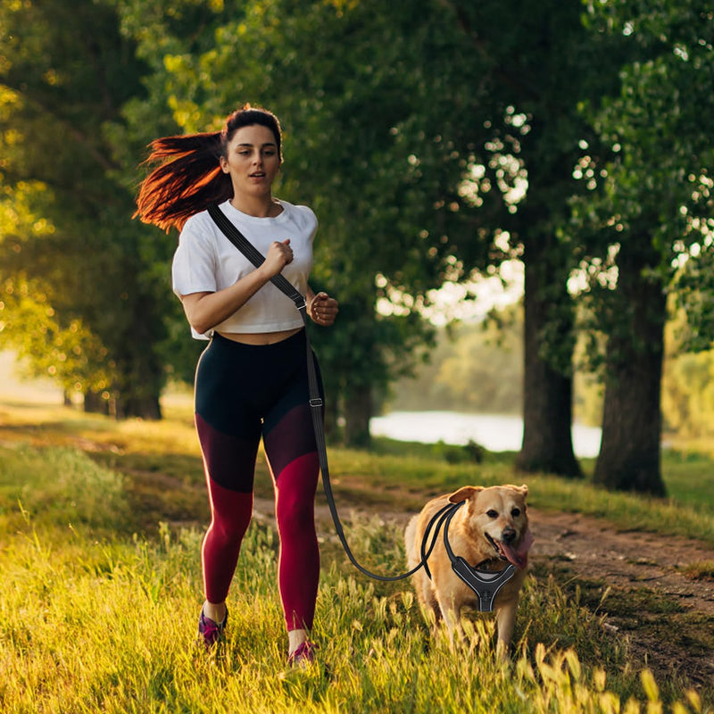 SPEELULU 1.8m - 3m multifunctional hands-free dog leash, versatile hip belt leash, shoulder leash dog leash, length adjustable dog training hiking running leash with carabiner hook - PawsPlanet Australia