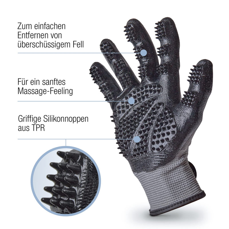 Bella & Balu Pet Grooming Glove | Pair of gloves for grooming for cats, dogs and horses | Cat glove for removing excess dog and cat fur - PawsPlanet Australia