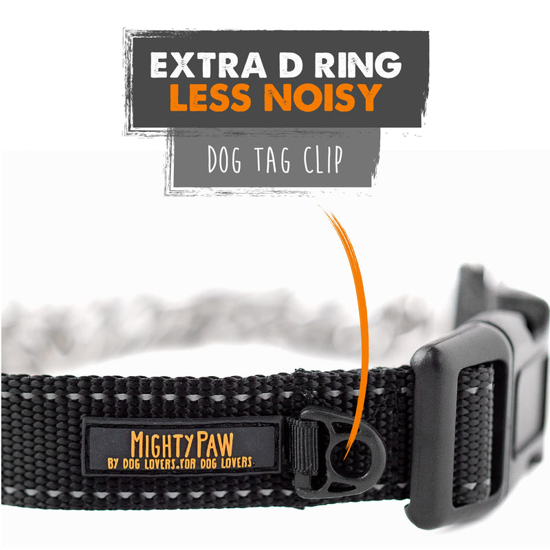 Mighty Paw Martingale Collar, Training Dog Collar, Limited Cinch Chain Pet Gear for No Pull Leash Walking Small Black - PawsPlanet Australia
