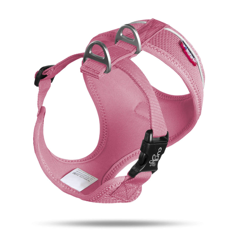 [Australia] - Curli Basic Harness Air-Mesh Dog Harness Pet Vest Adjustable Step-in Light Harness S Pink 