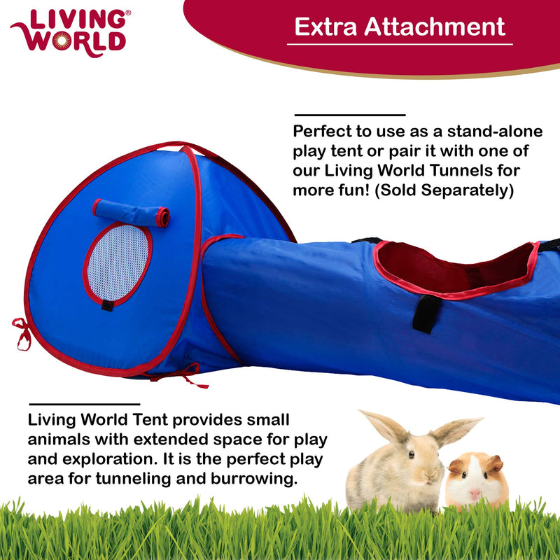 Living World Tent for Pets, Blue/Red - PawsPlanet Australia