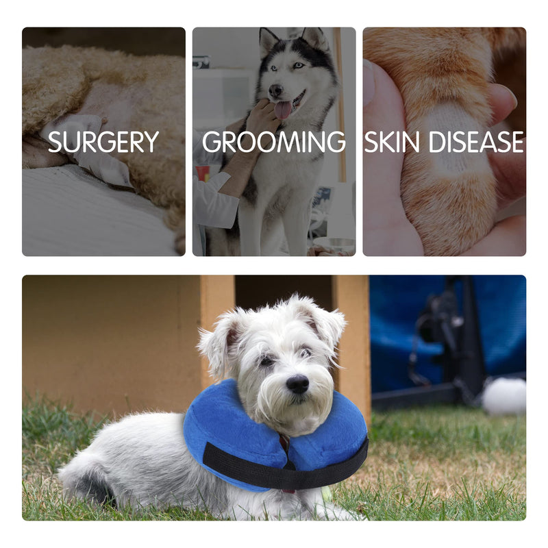 Inflatable Neck Brace for Dogs Cats, Inflatable Dog Collar Neck Brace for Recovery After Surgery or Wounds, Pets Adjustable Protective Collar (M) M - PawsPlanet Australia