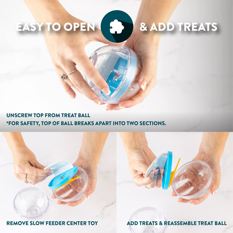 Pet Zone IQ Treat Ball – Adjustable Dog Treat Dog Ball & Treat Dispensing Dog Toys (Dog Puzzle Toys, Dog Enrichment Toys, and Interactive Dog Toys in One) Great Alternative to Snuffle Mat for Dogs - 3" 3 in - PawsPlanet Australia