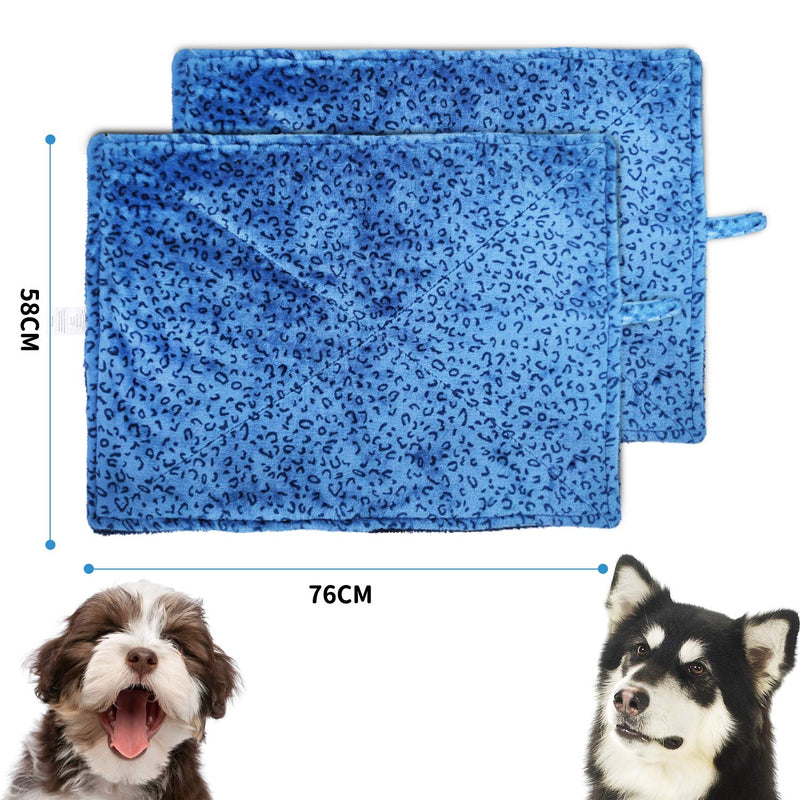 MARUNDA Super Soft Crate Mats,Reversible Fleece Dog Crate Kennel Pad,Machine Wash & Dryer Friendly-Anti-Slip Pet Beds for Pets Sleeping Small- 21" * 15" Blue - PawsPlanet Australia