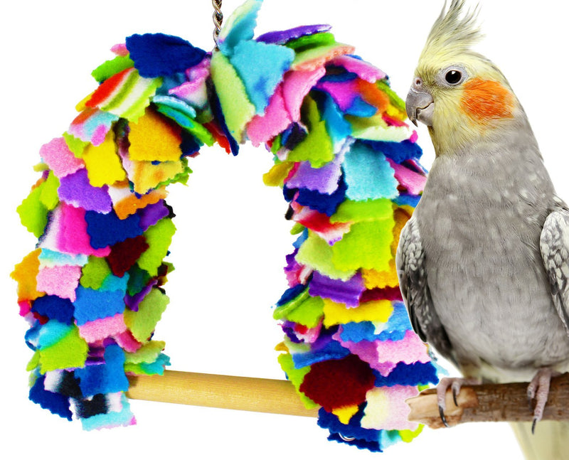 [Australia] - Bonka Bird Toys 1074 Small Fluffy Swing Bird Toy Parrot Cage Toys Cages Parakeet Cockatiel Lovebird Budgie 