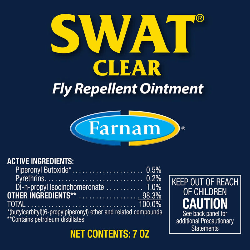Farnam SWAT CLEAR Horse Fly Control for Horses, Ponies and Dogs, 7 ounce jar - PawsPlanet Australia