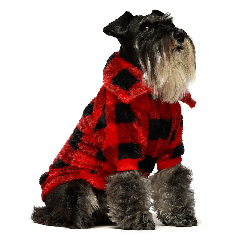 [Australia] - Fitwarm Thermal Turtleneck Dog Winter Coats Thick Velvet Pet Cold Weather Clothes Puppy Jackets Red XS 