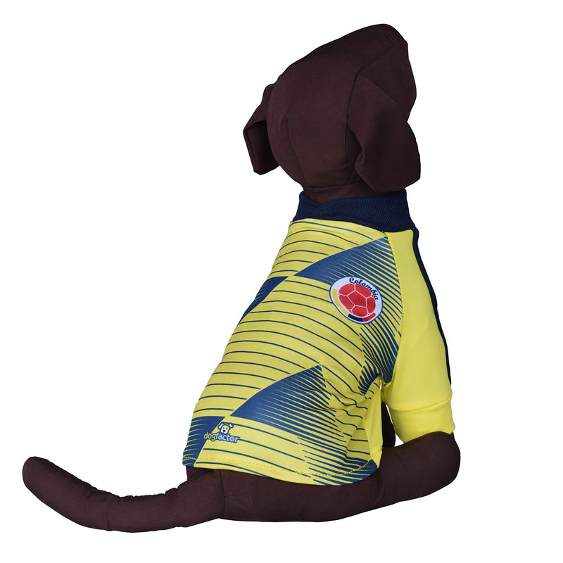 Colombia Dog T-Shirt Soccer Team Dog T-Shirt Dog Shirt Dog Jersey Futbol Soccer Qatar Worldcup S - PawsPlanet Australia