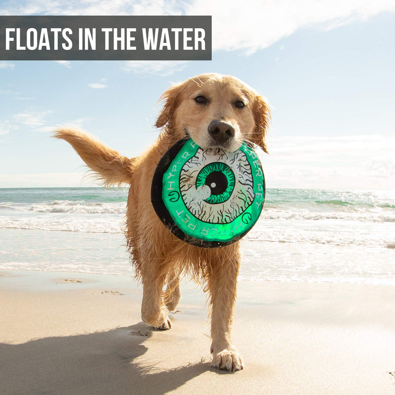 Hyper Pet Flippy Flopper Dog Frisbee Interactive Dog Toys (Flying Disc Dog Fetch Toy – Floats in Water & Safe on Teeth) Multiple Style Options Available - Colors Will Vary Eyeball 9 Inch (Pack of 1) - PawsPlanet Australia