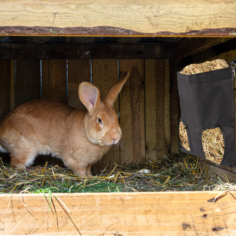 Rabbit Hay Feeder Bag Guinea Pig Hay Feeder Storage Racks 600d Oxford Cloth Fabric Hanging Feeding Hay for Hamsters Bunny Small Animals (2 WINDOWS) 2 WINDOWS - PawsPlanet Australia