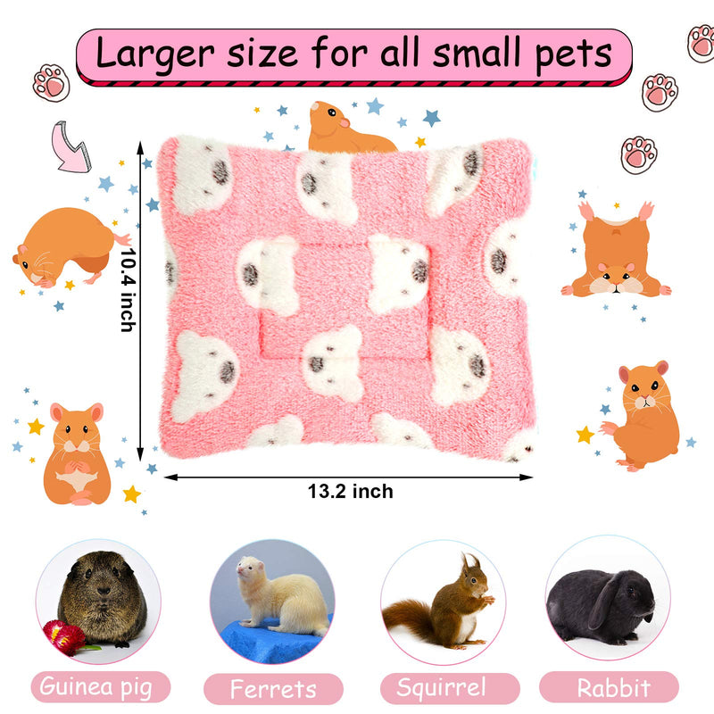 3 Pieces Guinea Pig Hamster Warm Mats Bed Winter Hamster Sleep Pad Hamster Warm Cushion for Bunny Hamster Squirrel Hedgehog Chinchilla, 3 Colors (Bear) Bear - PawsPlanet Australia