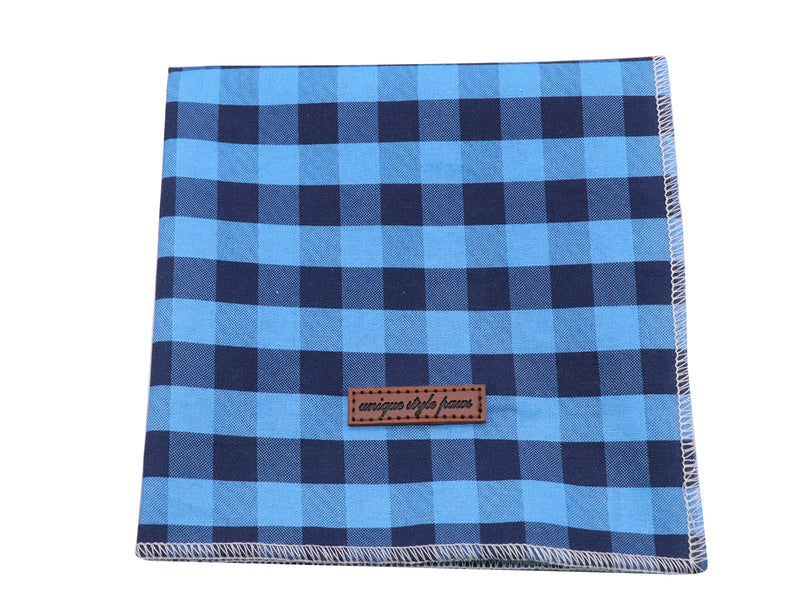Unique style paws Dog Bandana, 1PC Washable Square Dog Scarfs for Small Medium Large Dogs Adjustable Dogs Bib Scarfs for Girl and Boy Small (Pack of 1) Black and Blue - PawsPlanet Australia