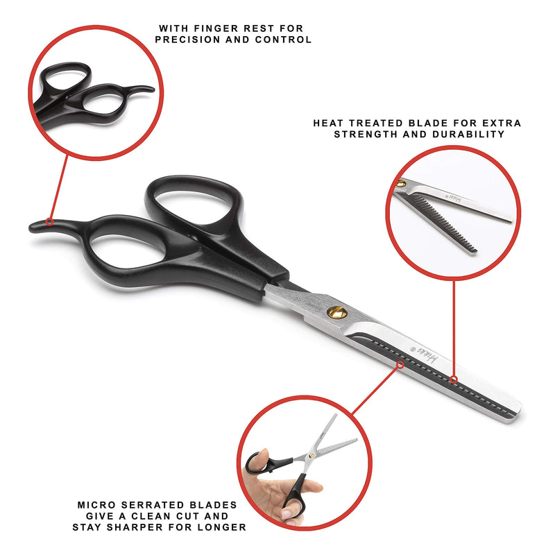 Mikki Dog, Cat Single Thinning Grooming Scissors - Pet Shears with Toothed Blade for Thick Coats - PawsPlanet Australia