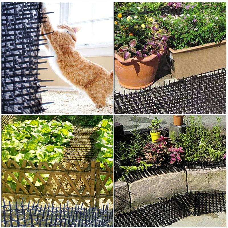 Transparent cat repellent mat, 30 * 200cm mat with spikes for peaceful defense against cats and other animals, thorn grid animal barrier, cat mat for garden, fence, anti-cats network (black) black - PawsPlanet Australia