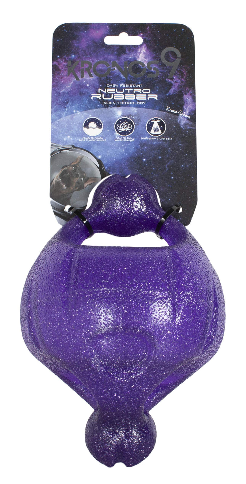 Kronos 9 Sphere Dog Toy, purple - PawsPlanet Australia