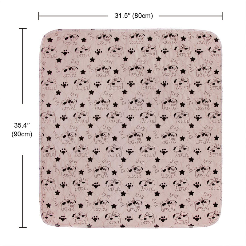 [Australia] - AK KYC 2 Pack Washable Pee Pads for Dogs Puppy Pads Dog Training Pad (31x35in) Waterproof Reusable Fast Absorbent Travel for Dog 