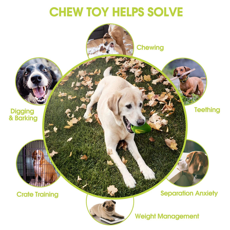 Dog Toys for Aggressive Chewers Deummiu Avocado Tough Durable Dog Chew Toys for Training and Cleaning Teeth for Small Medium Dogs - PawsPlanet Australia
